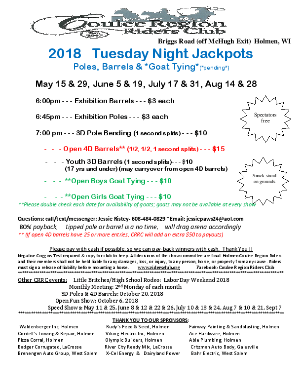 2018 Barrel Race Image